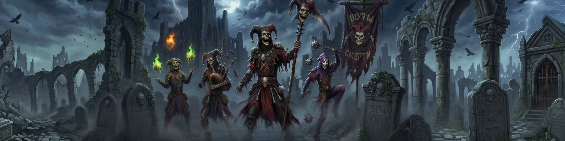 Jesters of Death's banner